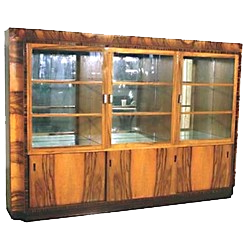 1408 French Art Deco Brazilian Rosewood Display/Bookcase