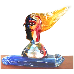 6845 Murano Glass Sculpture "The Bathing" a Homage to Picasso by Walter Furlan
