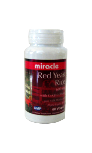 Red Yeast Rice 600 mg + CoQ10 30 mg + MilkThistle + Aqsha Lipoi acid Monascus antheridiogen 60