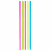 Choice 7 3/4 inch Jumbo Neon Unwrapped Soda Straw - 10000/Case